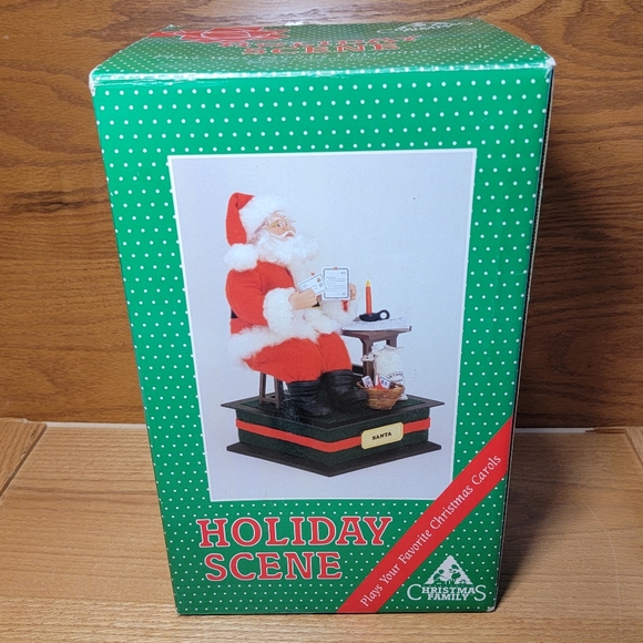 Musical Santa Figure Holiday Scene Christmas Crestone's Christmas Family 1990 - Picture 15 of 16